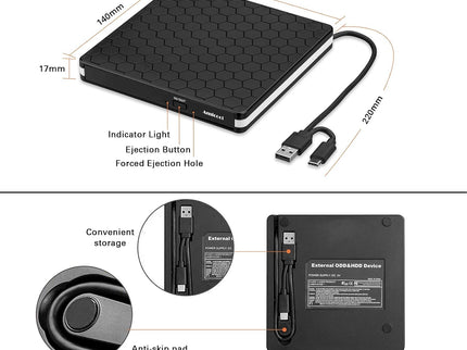 External DVD Drive, Amicool USB 3.0