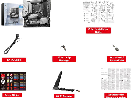 MSI B760M Project Zero Gaming Motherboard