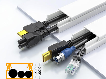 Delamu Cord Hider, 157in Wire Covers for Cords on Wall