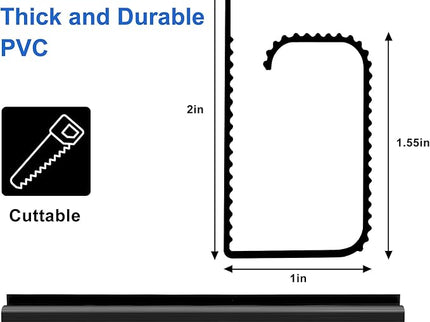 ZhiYo Under Desk Cable Management – 31.5" (2×15.8") J-Channel