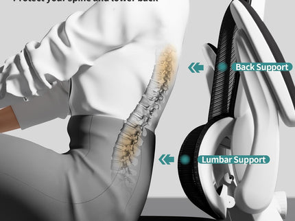 TRALT Ergonomic Office Chair – Mesh, High Back, Wheels – Black & White