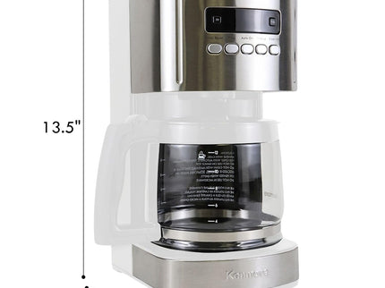 Kenmore Drip Coffee Maker - 12 Cup Programmable Cafe Machine With Glass Pot