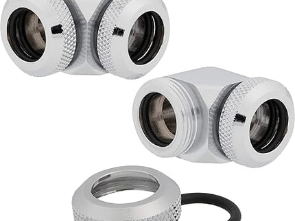Corsair Hydro X XF 90° 12mm OD Fittings – 4 Pack, Chrome