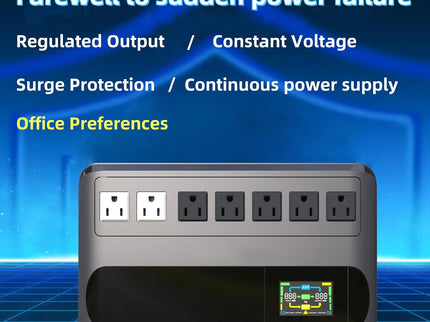 UPS 1000VA 500W Uninterruptible Power Supply