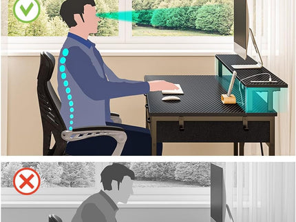 Rolanstar 39" Computer Desk with Power Outlets