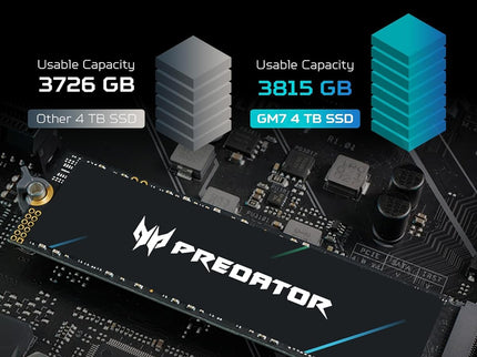 Predator GM7 2TB SSD: M.2 2280 PCIe Gen 4 x4 NVMe 2.0