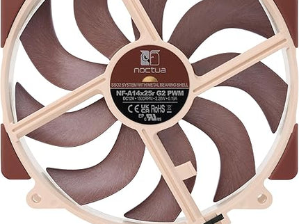 Noctua NF-A14x25r G2 140mm PWM Quiet PC Fan (Brown)