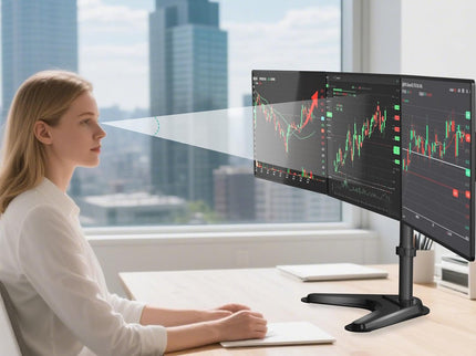 WALI Triple Monitor Desk Stand – Free-Standing