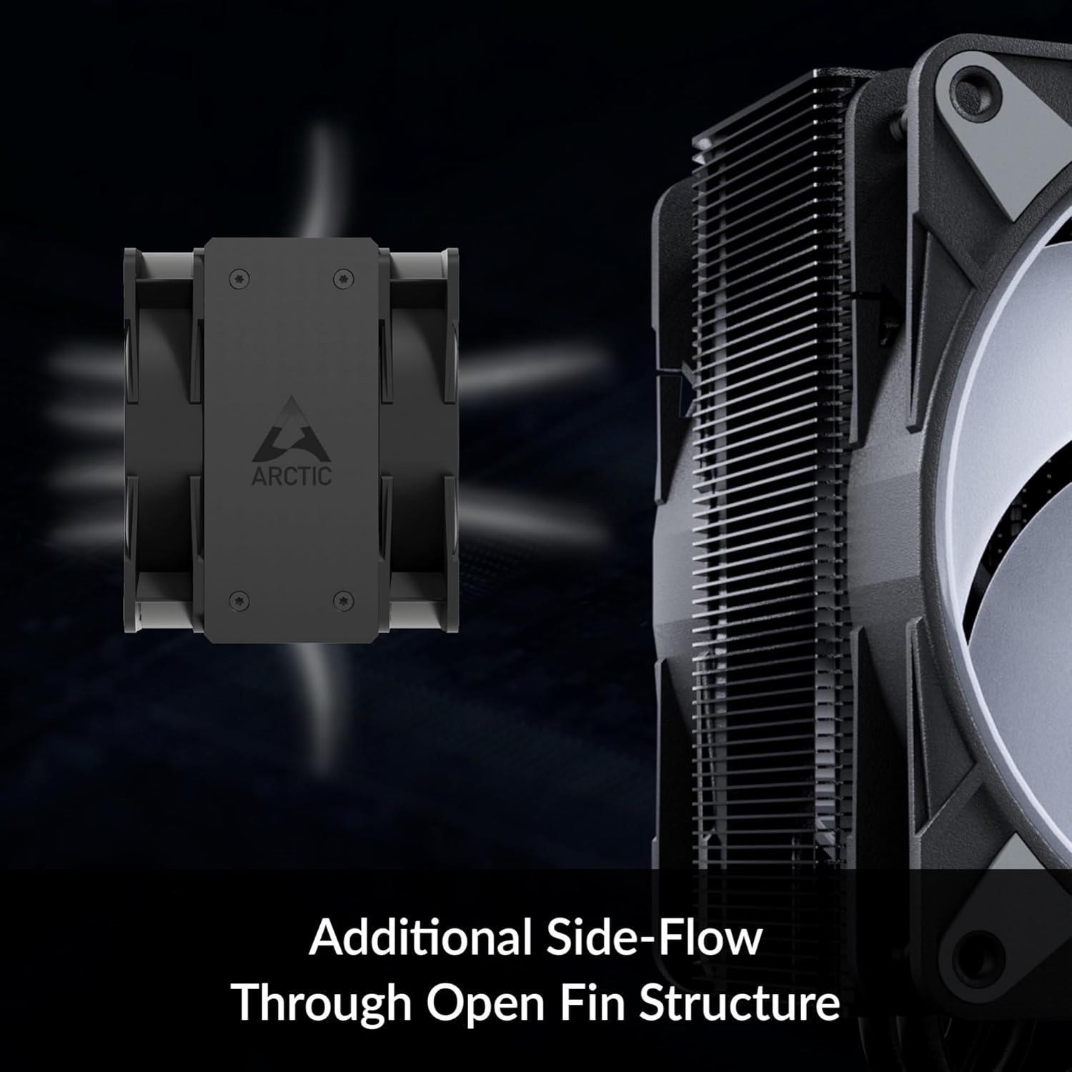 ARCTIC Freezer 36 A-RGB CPU Cooler – Single Tower, Push-Pull 120mm P-Fans, 4 Heat Pipes, ARGB Lighting, 200–2000 RPM, MX-6 Thermal Paste