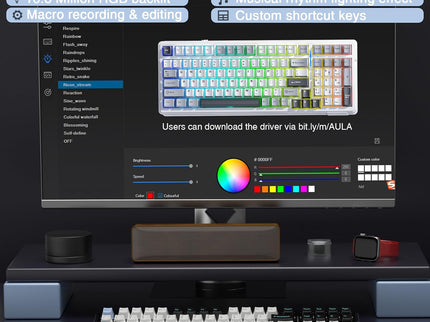 AULA F99 Wireless Mechanical Keyboard – Tri-Mode BT5.0/2.4GHz/USB-C