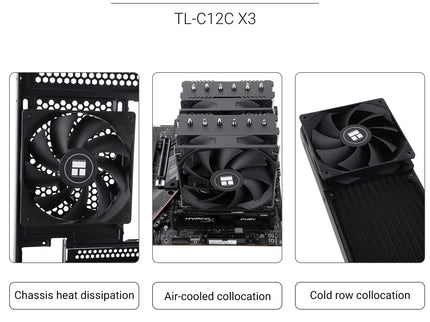 Thermalright TL-C12C X3 120mm PWM CPU Case Fans – 3-Pack