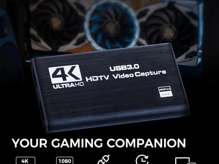 4K HDMI Capture Card for Streaming & Gaming