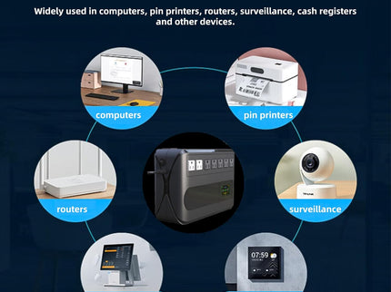 UPS 1000VA 500W Uninterruptible Power Supply