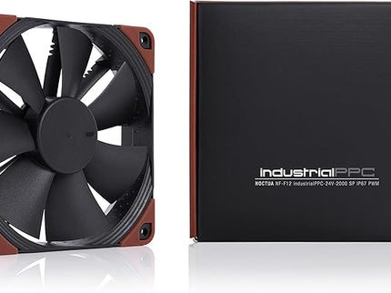 Noctua NF-F12 iPPC 24V 2000 RPM PWM Heavy-Duty 120mm Fan (Black, IP67)