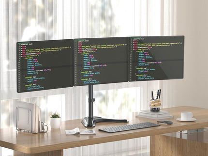WALI Triple Monitor Desk Stand – Free-Standing