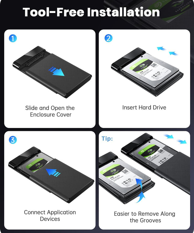 POSUGEAR 2.5'' External Hard Drive Enclosure