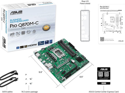 ASUS Pro Q870M-C-CSM Micro-ATX mATX Q870 Business Motherboard