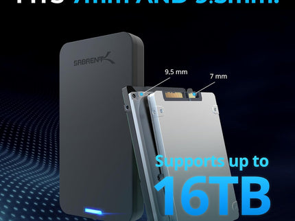 SABRENT 2.5 Inch SATA to USB 3.0 Tool Free External Hard Drive