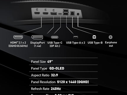 MSI MPG 491CQPX 49" QD-OLED Gaming Monitor