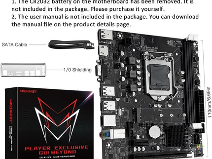 MACHINIST H61 LGA 1155 (Intel 2th/3th Gen) Gaming Motherboard