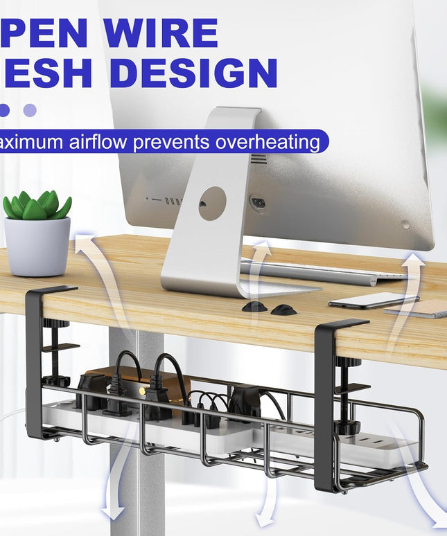 Under-Desk Cable Management Tray