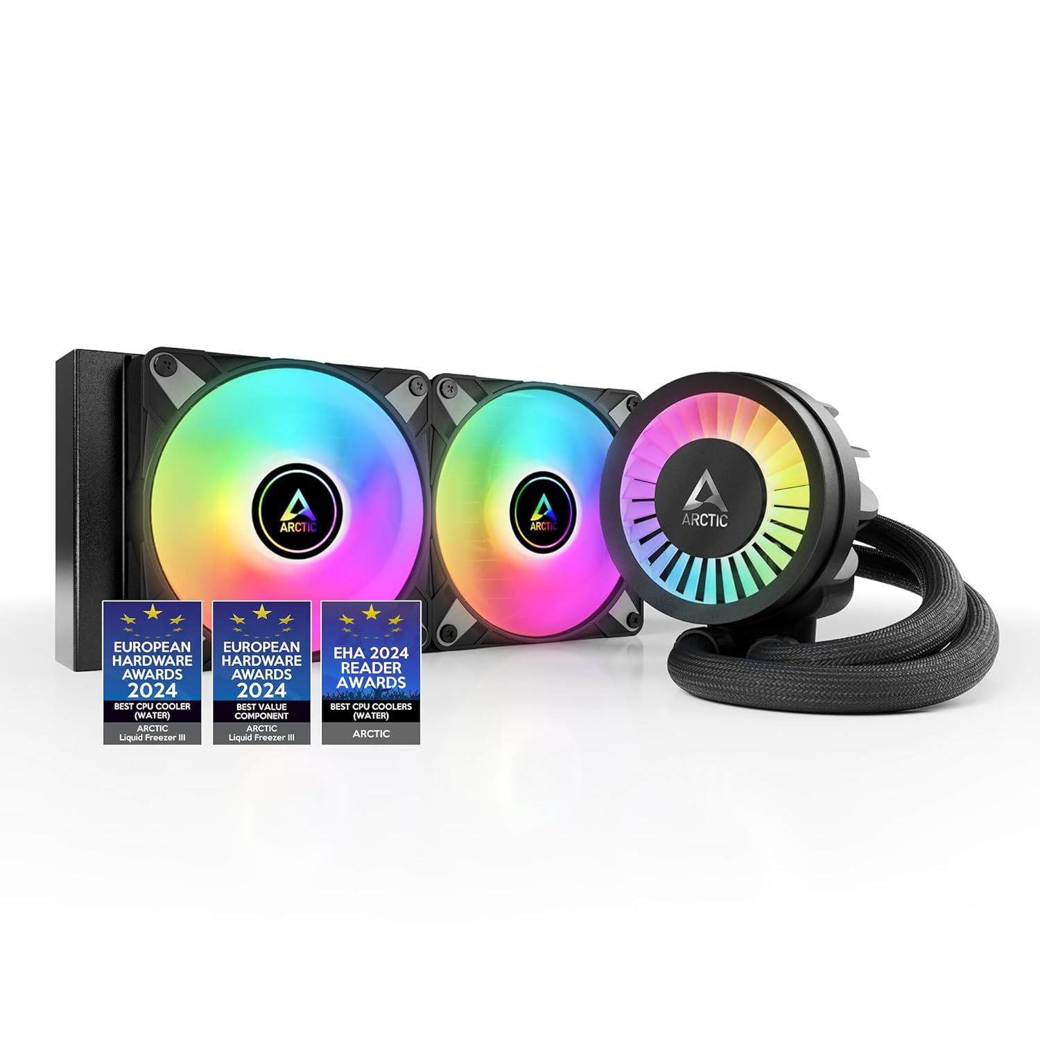ARCTIC Liquid Freezer III 240 A-RGB AIO CPU Liquid Cooler – PWM Pump, 200–2000 RPM Fans, AM4/AM5 & LGA1851/1700 – Black