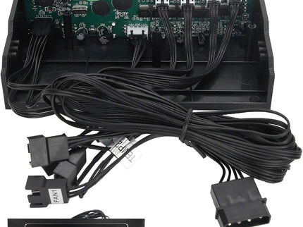 4-Channel PC Fan Controller – LCD Display, Temp Sensor, Date/Time, Supports 4 CPU Fans