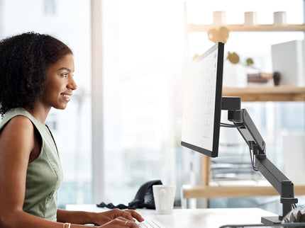 Ergotron LX Pro Premium Monitor Arm – Desk Mount, Fits Monitors up to 34", 4–22 lbs, VESA 75x75/100x100 – Matte Black