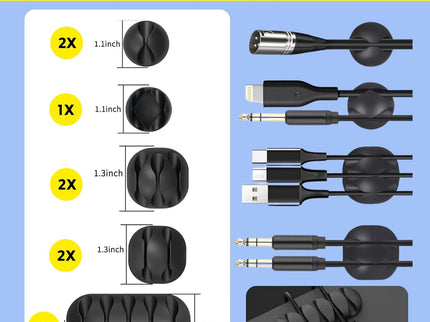 [313Pcs] Cable Management Kit, 67 Adhesive Cable Clips