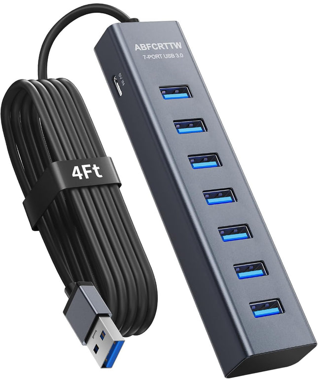 4Ft 7-Port USB 3.0 Hub