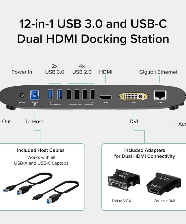 Plugable USB 3.0 Universal Docking Station for Windows