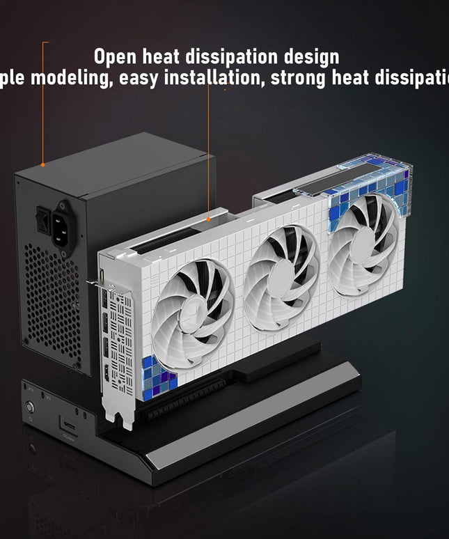 External GPU Dock Station, 64 Bit Mini eGPU Enclosure Oculink Graphics Dock Station PCIE X16 Graphics Card Dock Graphics Card Dock Support ATX SFX Standard Power Supply