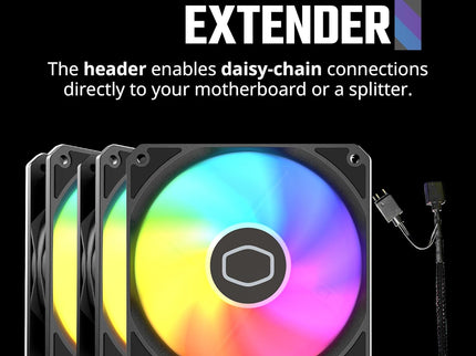 Cooler Master MF120 Lite 120mm 3-Pack Case Fans – aRGB