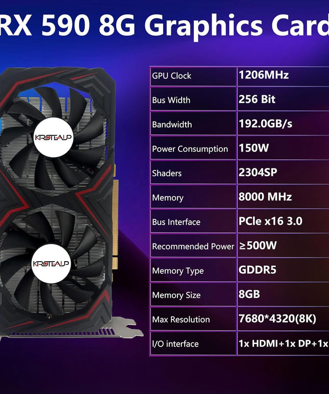 Radeon RX 590 8GB Graphics Card