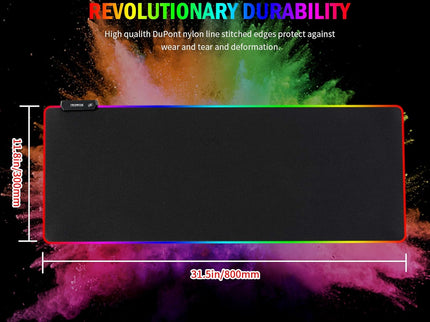 RGB Gaming Mouse Pad – Large Extended, 800×300×4 mm (31.5×11.8×0.16 in)