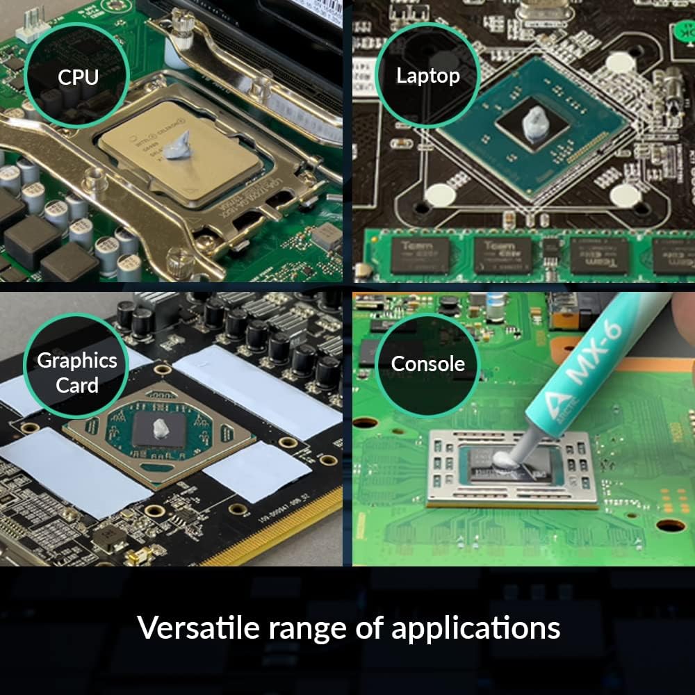 ARCTIC MX-6 (4 g) – High-Performance, Non-Conductive Thermal Paste for CPU, GPU, Consoles & Laptops with Long-Lasting Thermal Conductivity.