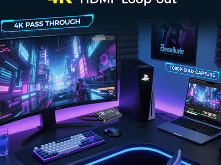 4K HDMI Capture Card for Streaming & Gaming