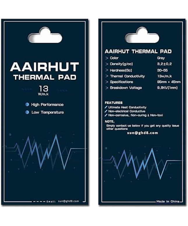 Aairhut Thermal Pad 85x45x1mm – 13 W/mK Silicone