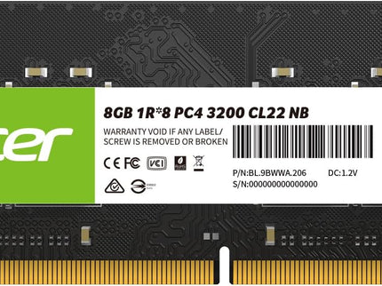 Acer SD100 8GB RAM DDR4 (1x8GB) Laptop Ram