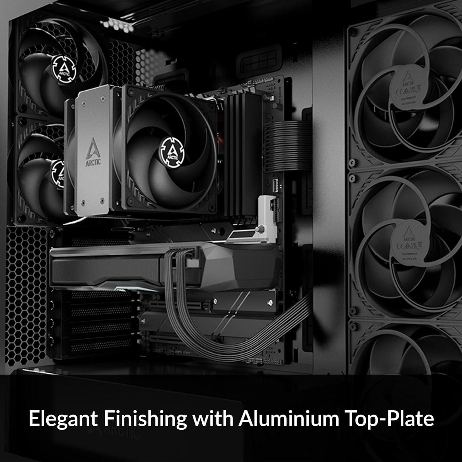 ARCTIC Freezer 36 CPU Cooler – Single Tower, Push-Pull 120mm P-Fans, 4 Heat Pipes, 200–1800 RPM, MX-6 Thermal Paste – Black