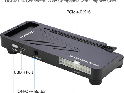 RIITOP 40Gpbs eGPU Enclosure USB4.0 Compatible