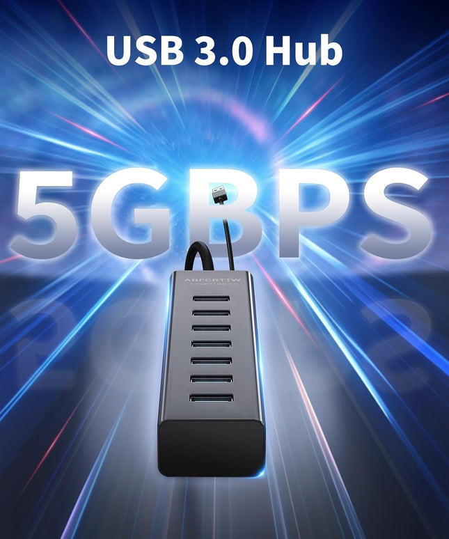 4Ft 7-Port USB 3.0 Hub