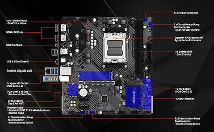 ASRock A620M-HDV/M.2 Supports