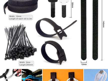 ZIIYAN 163 PCS Cable Management Kit