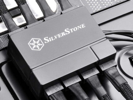 SilverStone 8-Port PWM Fan Hub/Splitter – 4-Pin & 3-Pin, Black, SST-CPF04-USA