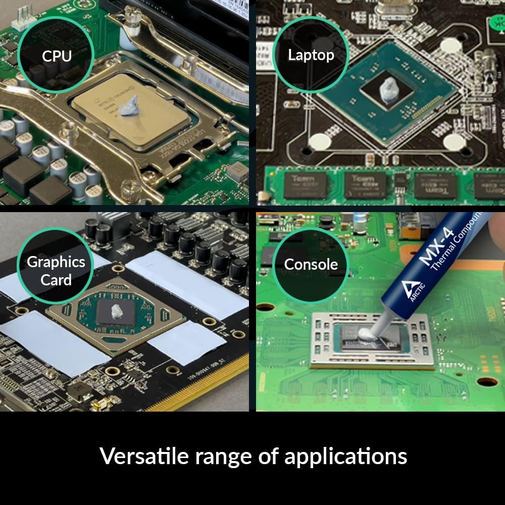 ARCTIC MX-4 (4 g) – High-Performance, Non-Conductive Thermal Paste for CPU & GPU, Long-Lasting with Excellent Thermal Conductivity.
