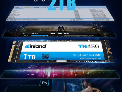 INLAND TN450 1TB NVMe M.2 PCIe Gen4x4 2280 Internal Solid State Drive SSD - Up to 5,000 MB/s, 3D NAND, Storage and Memory for Laptop & PC Desktop