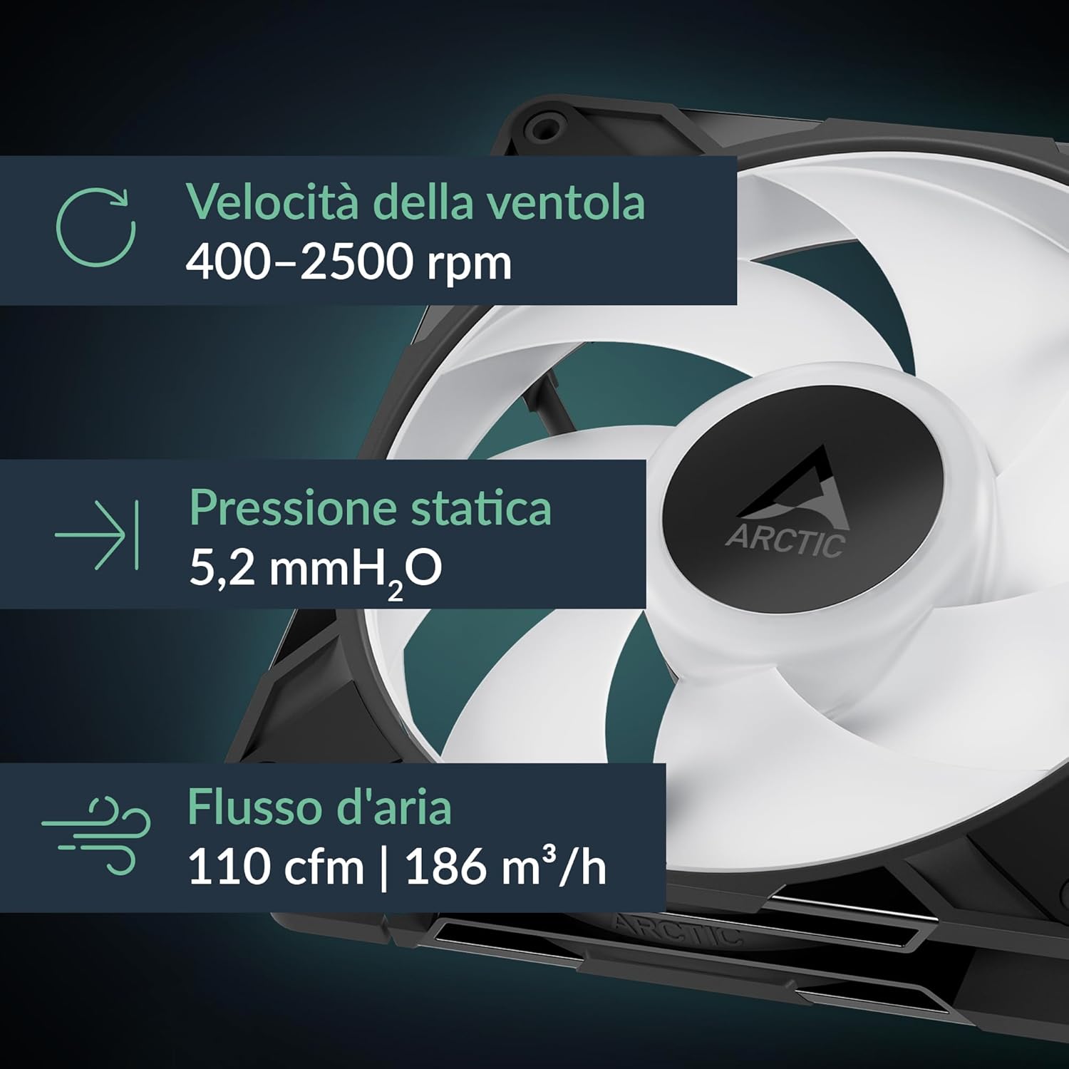 ARCTIC P14 Pro A-RGB 140mm PWM Case Fans – 3-Pack, 400–2500 RPM, 5V Digital RGB, Fluid Dynamic Bearing, 4-Pin – Black