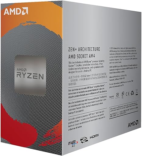 AMD Ryzen 3 3200G 4-core unlocked desktop processor with Radeon Graphics