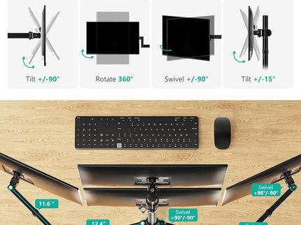 WALI Quad Monitor Mount